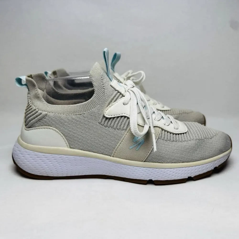 RIVAL Reign Light Gray Blue Sneakers Womens Sz‎ 8.5 Slip On or Lace Up Comfort
